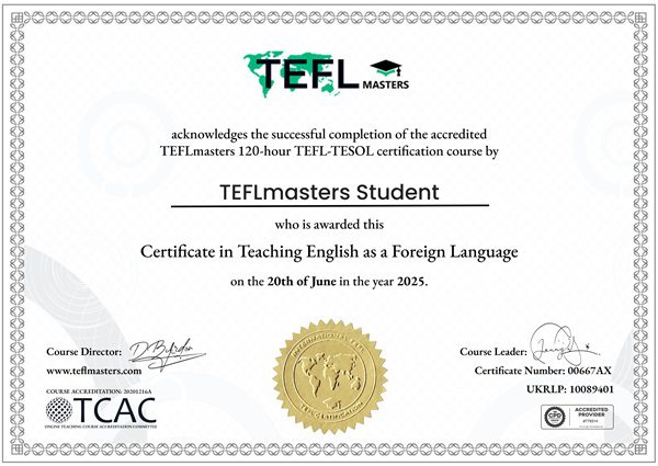 TEFLmasters TEFL certification with affordable TEFL course online certification.